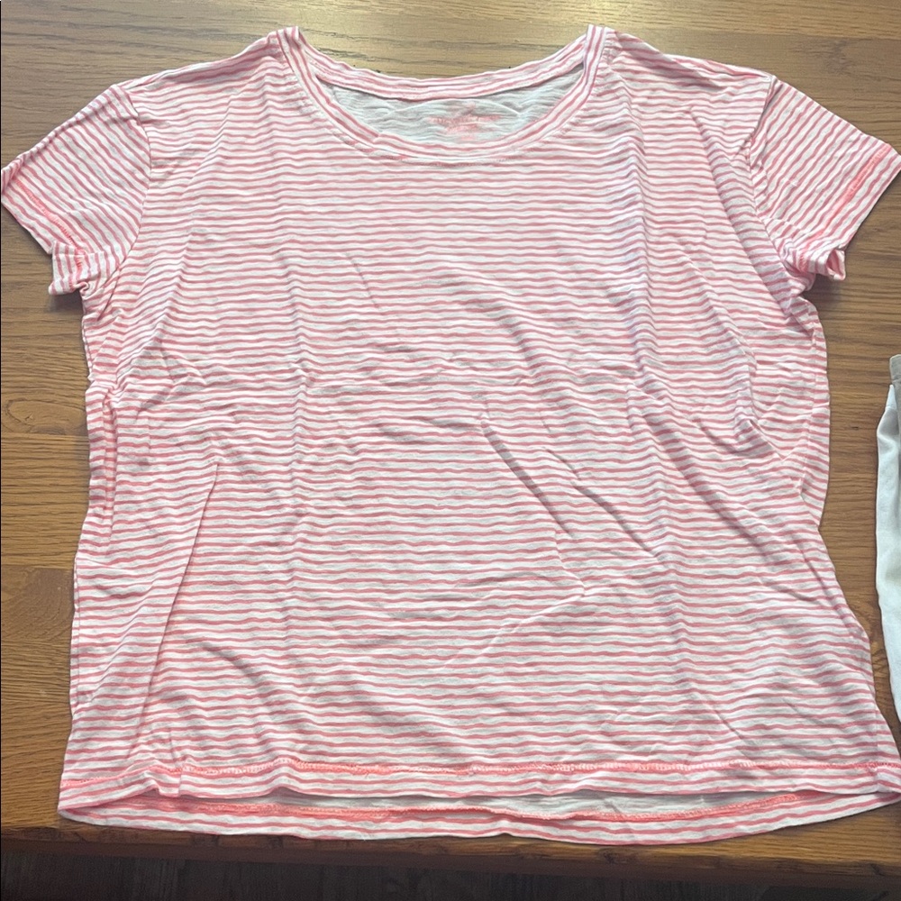 Vineyard Vines Pink and White Striped Tee